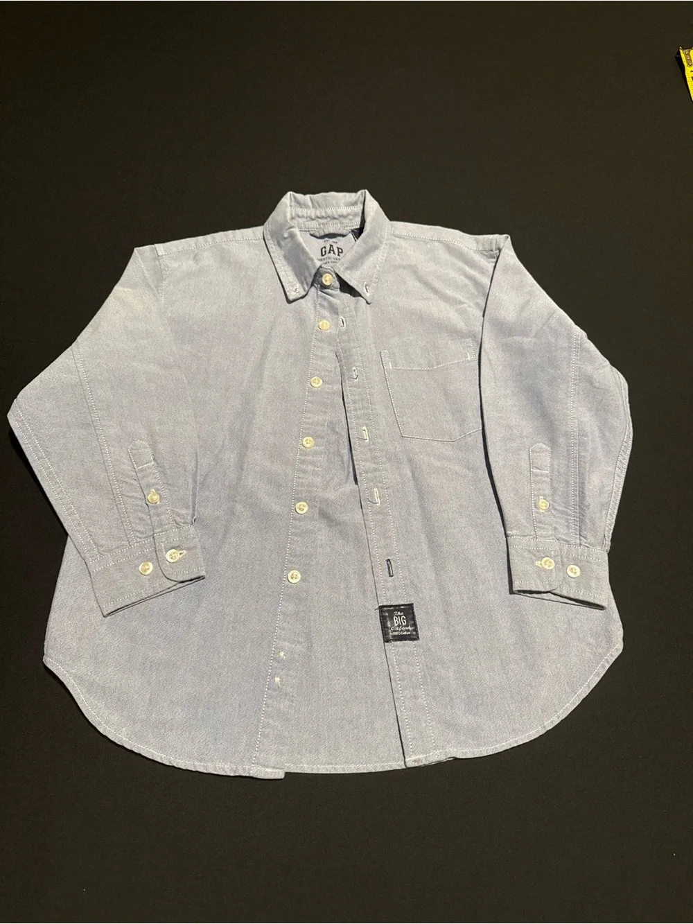 GAP Kids  Light Blue Button-Down Oxford Shirt 5-6, Authentic Oxford